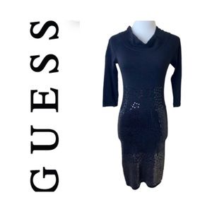 Guess Black Sequined Dress. Sz S